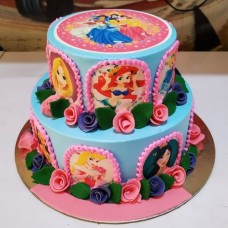 Disney Princess 2 Tier Designer Cake