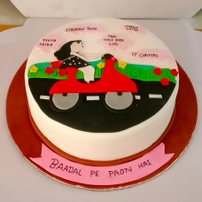 Ambitious Girl Theme Fondant Cake