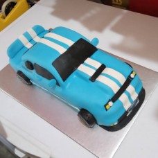 Blue Designer Car Fondant Cake