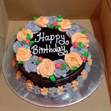 Chocolate Birthday Rose Cake