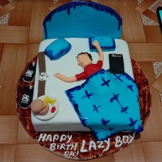 Lazy Boy  Sleeping Fondant Cake